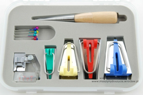 Zestaw zwijaczy do zaprasowywania lamówki + lamownik + szydło