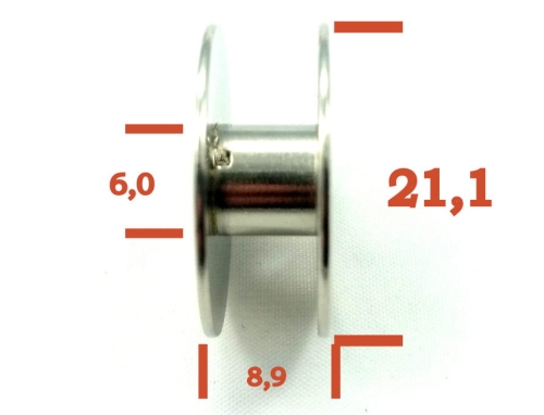 250 - Szpulka do stebnówek JUKI, JACK, SIRUBA  (stal)