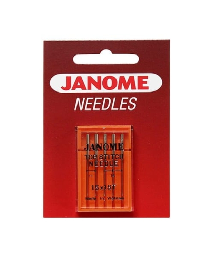 3325 Igły Janome do tkanin, ściegów dekoracyjnych rozmiary 75 i 90