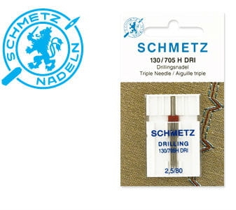 Igła potrójna do ściegu ozdobnego SCHMETZ rozmiar 80/2,5 (S74)