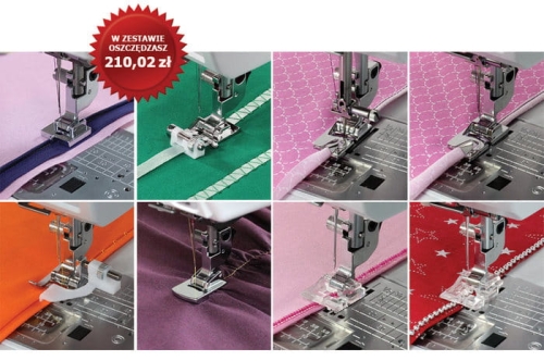 959 Zestaw 8 stopek do maszyn Janome 9mm