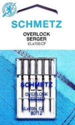 Igły do owerloków domowych SCHMETZ ELx705 CF rozmiar 80 - 5 szt. (S103)