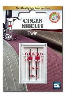 3141 Igły podwójne ORGAN rozmiar 80 rozstaw 2 mm 