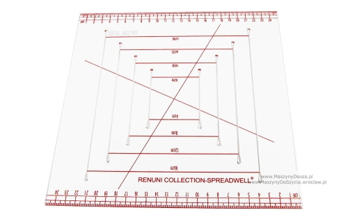 Linijka do precyzyjnego patchworku 25x25cm