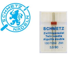 Igła podwójna do ściegu ozdobnego SCHMETZ półpłaska 90/3 (S81) 