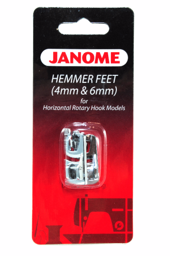 632 - Zestaw stopek do podwijania (obrębiania) 4 mm i 6 mm Janome 200326001