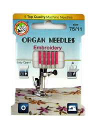 3227 Igły Organ ECO Embroidery, do haftowania rozmiar 75