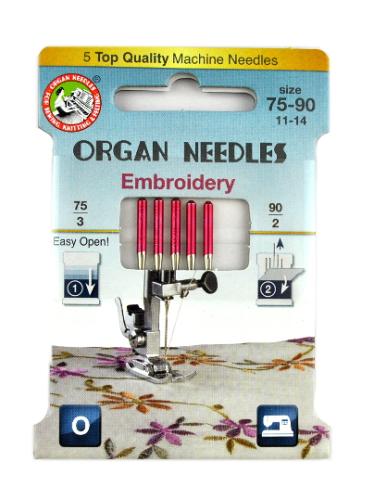 3228 Igły Organ ECO Embroidery rozmiary 75 i 90