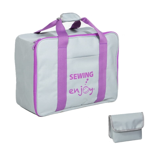 Torba na maszynę do szycia szaro-fioletowa +saszetka