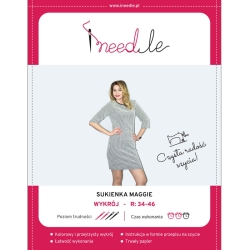 Wykrój MAGGIE - prosta sukienka z długim rękawem