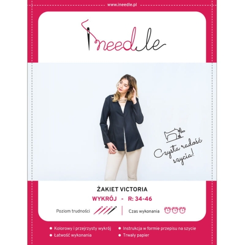 Wykrój VICTORIA - luźna damska marynarka