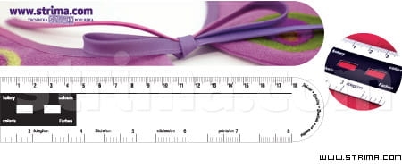 2416 - Linijka do mierzenia długości ściegów i kontroli kolorów