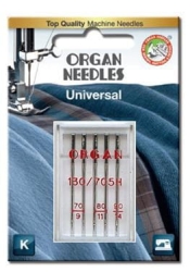 3106 Igły półpłaskie ORGAN uniwersalne MIX rozmiary 70, 80, 90