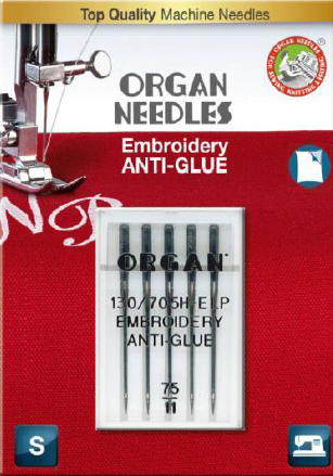 3137 Igły półpłaskie Organ ANTI GLUE Embroidery  do haftowania