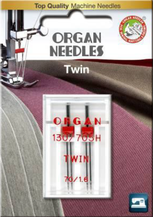 3139 Igły podwójne ORGAN rozmiar 70 rozstaw 1,6 mm 