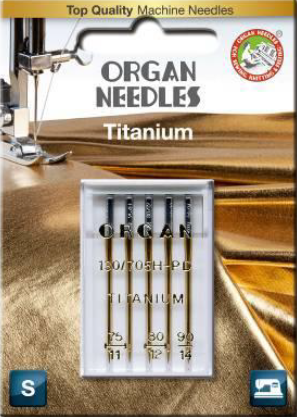 3135 Igły półpłaskie Organ Titanium MIX rozmiary 75, 80, 90