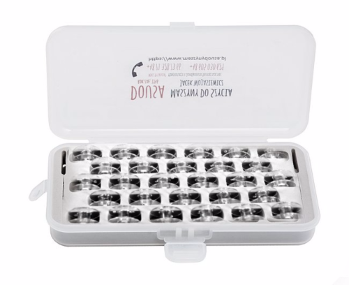 211 - 28 szpulek soczewkowych w opakowaniu + 2 nawlekacze 