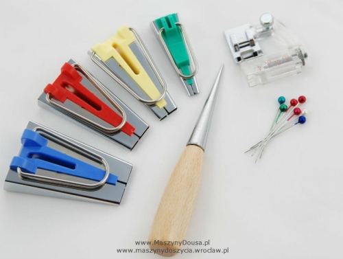 Zestaw zwijaczy do zaprasowywania lamówki + lamownik + szydło