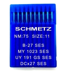 Igły Schmetz B27 rozmiar 75 SES do owerloków