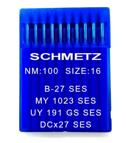 Igły Schmetz B27 rozmiar 100 SES do owerloków