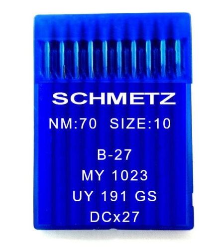 Igły Schmetz B27 rozmiar 70 R do owerloków