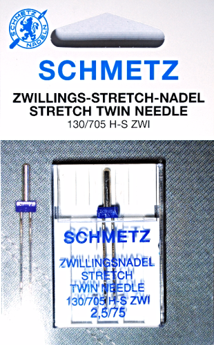 Igła podwójna do stretchu SCHMETZ półpłaska 75/2,5 (S91)