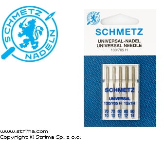 Igły uniwersalne SCHMETZ półpłaskie MIX 2x70, 2x80, 1x90 (S10)