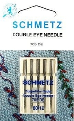 Igła z podwójnym oczkiem SCHMETZ półpłaska 80 - 5 szt. (S93)