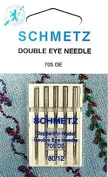 Igła z podwójnym oczkiem SCHMETZ półpłaska 80 - 5 szt. (S93)