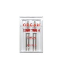 Igły podwójne półpłaskie ORGAN rozmiar 80, rozstaw 2.5 mm (2 szt.)