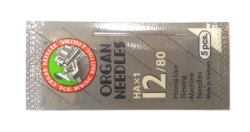 3043 Igły półpłaskie uniwersalne Organ HAx1 rozmiar 80/12 