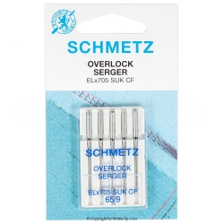 Igły do owerloków domowych ELx705 SUK Schmetz rozmiar 65 - 5 szt. (S102)