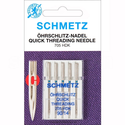 Igły z oczkiem ułatwiającym nawlekanie SCHMETZ półpłaskie 90 - 5 szt. (S95)