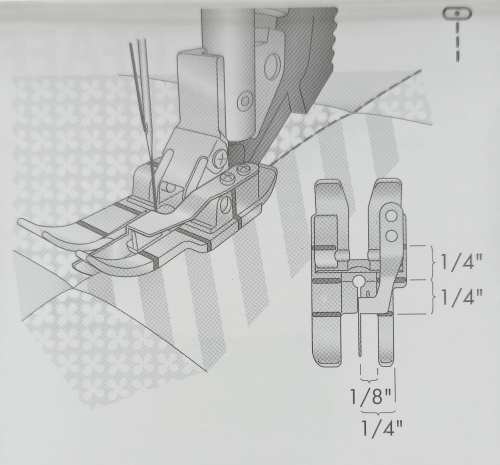 316 Stopka z prowadnikiem centralnym 1/4" do maszyn Pfaff 820925096