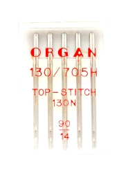 3027 Igły półpłaskie Organ Top Stitch 90
