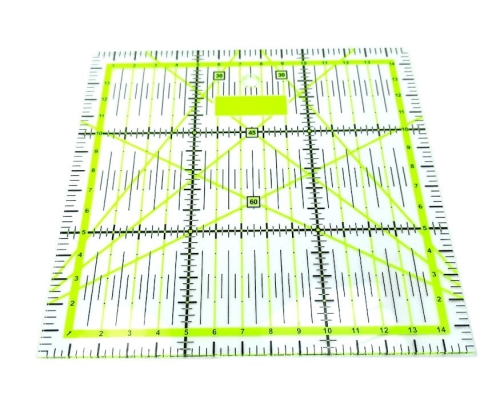 Linijka kwadratowa 15x15cm żółta