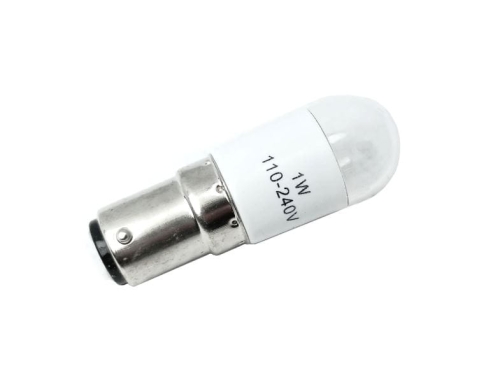 Żarówka LED do maszyn domowych - 220 V, 1 W, wciskana BA15D 