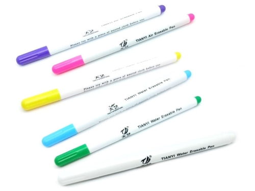 Zestaw pisaków krawieckich 6 szt. wymazywanych wodą