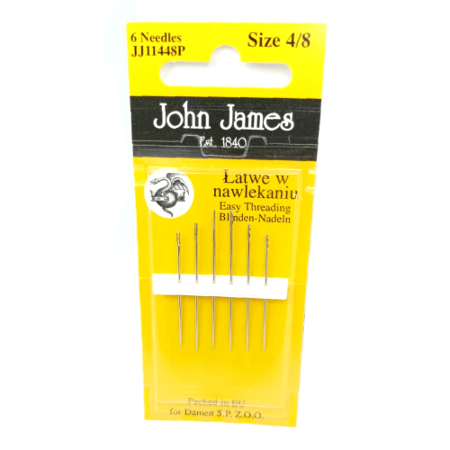 Igły do szycia ręcznego łatwe w nawlekaniu 6 szt. John James