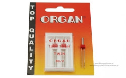 Igły podwójne ORGAN rozmiar 80 rozstaw 2 mm (2 szt.)