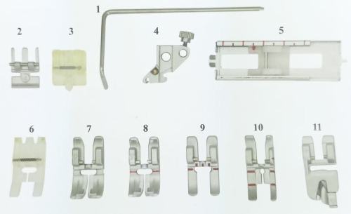 Zestaw 11 stopek do maszyn do szycia Pfaff
