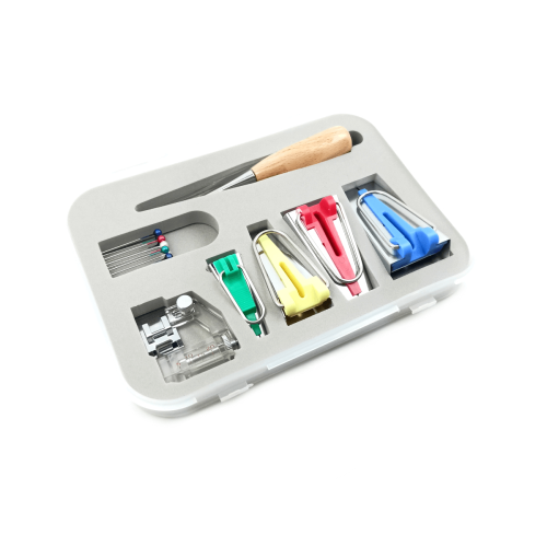 Zestaw zwijaczy do zaprasowywania lamówki + lamownik + szydło