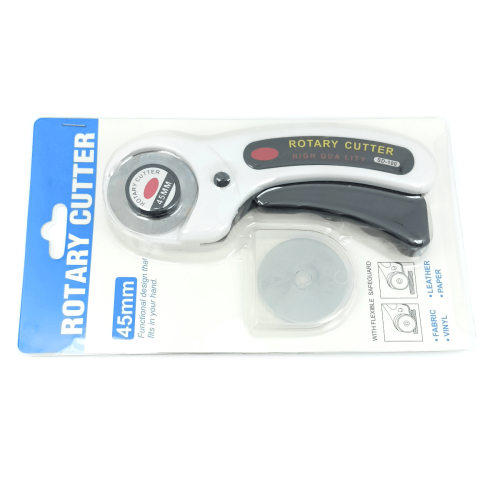 Nóż krążkowy krawiecki 45mm + zapasowe ostrza 5 szt.