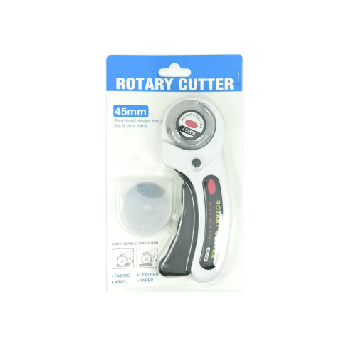 Nóż krążkowy krawiecki 45mm + zapasowe ostrza 5 szt.