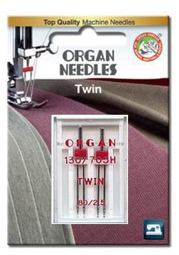 3142 Igły podwójne ORGAN rozmiar 80 rozstaw 2,5 mm 