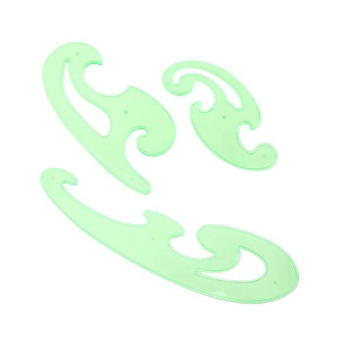 Zestaw krzywików krawieckich 3 szt. zielone