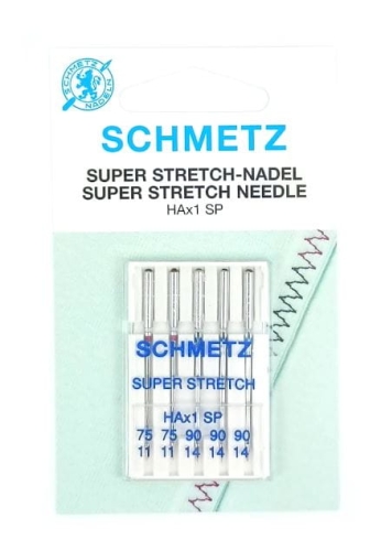 Igły do dzianin Super Stretch SCHMETZ półpłaskie MIX 2x75, 3x90 (S33) 