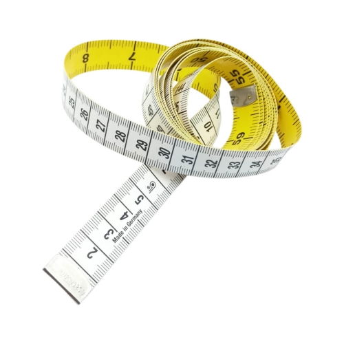 Miara krawiecka żółta metryczno-calowa