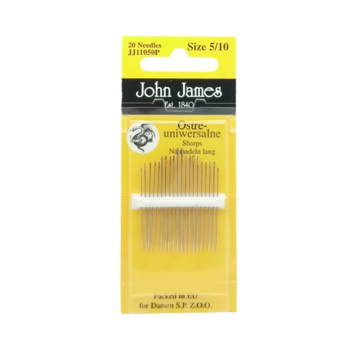 Igły do szycia ręcznego ostre uniwersalne 20 szt. John James 5/10 (JJ11050P)