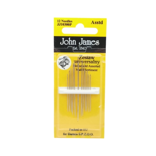 Igły do szycia ręcznego uniwersalne 12 szt. John James Asstd